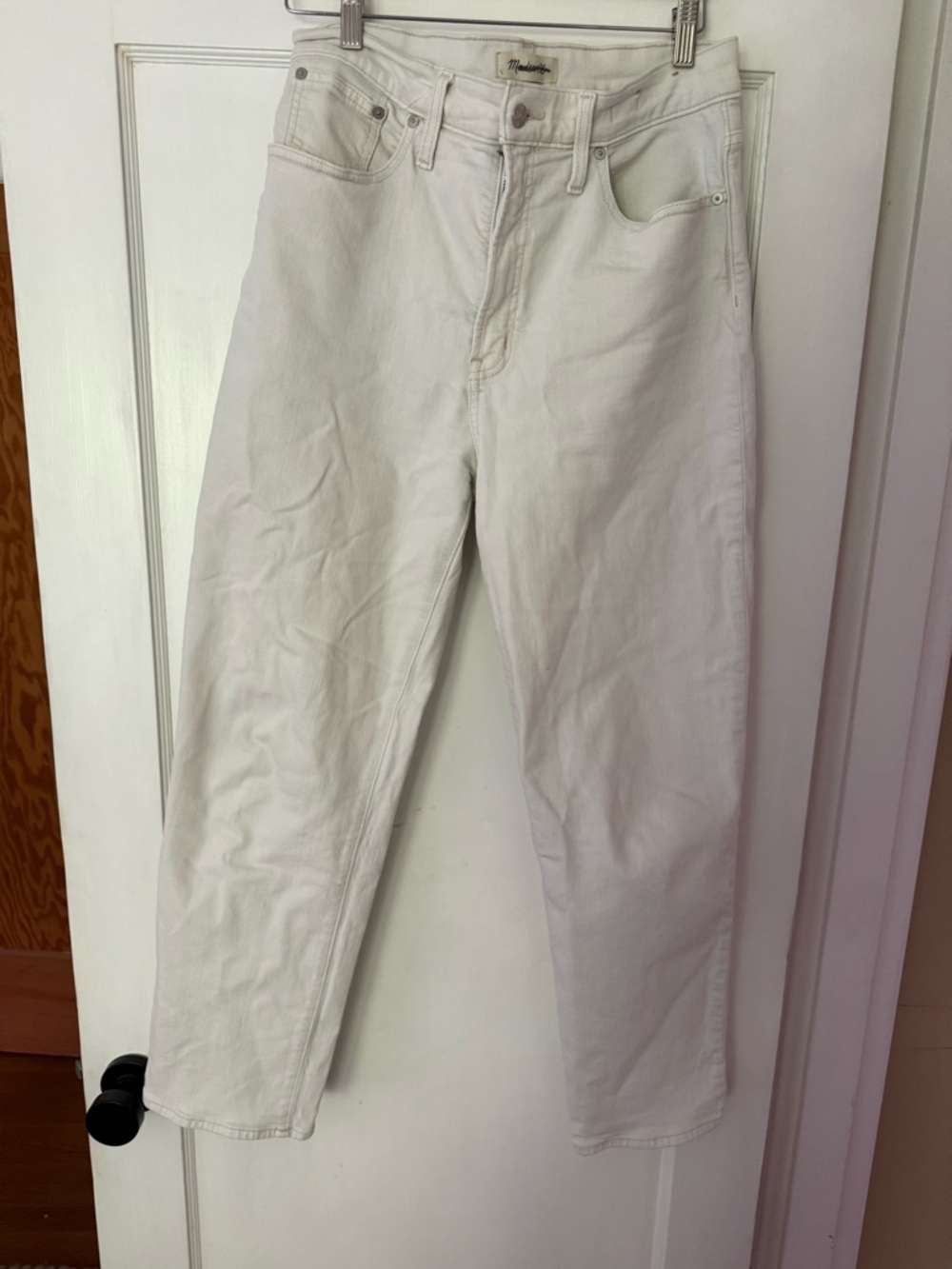 Madewell White The Perfect Vintage Straight Jeans